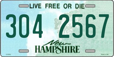 NH license plate 3042567