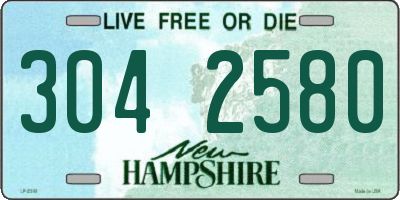 NH license plate 3042580