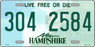 NH license plate 3042584
