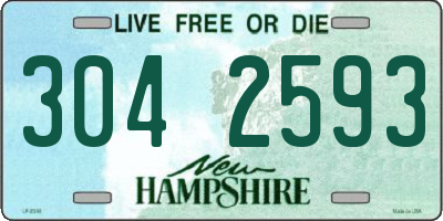 NH license plate 3042593