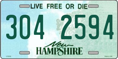 NH license plate 3042594