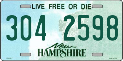 NH license plate 3042598