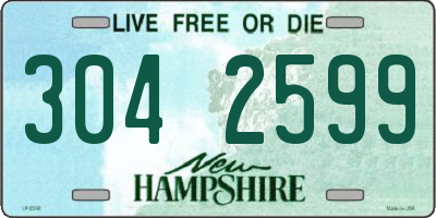 NH license plate 3042599