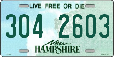 NH license plate 3042603