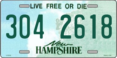 NH license plate 3042618