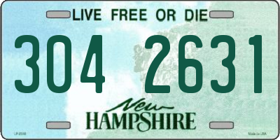 NH license plate 3042631
