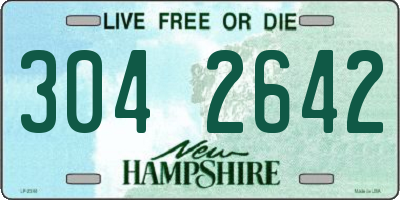 NH license plate 3042642