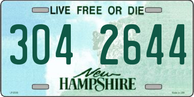 NH license plate 3042644