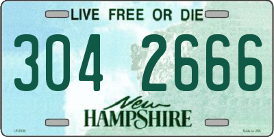 NH license plate 3042666