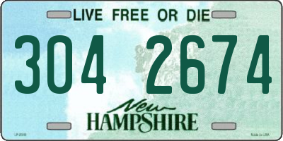 NH license plate 3042674
