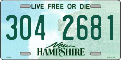 NH license plate 3042681