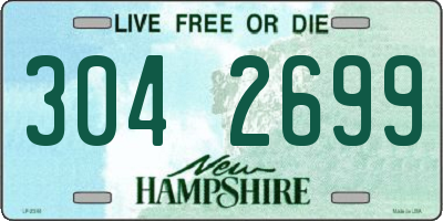 NH license plate 3042699