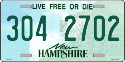 NH license plate 3042702
