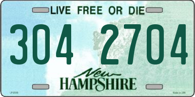 NH license plate 3042704
