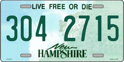 NH license plate 3042715