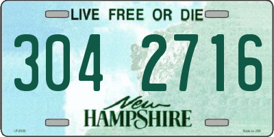 NH license plate 3042716