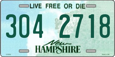 NH license plate 3042718