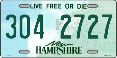 NH license plate 3042727
