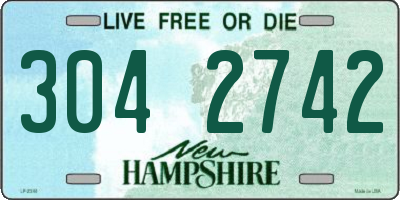 NH license plate 3042742