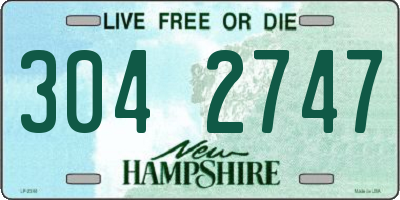 NH license plate 3042747
