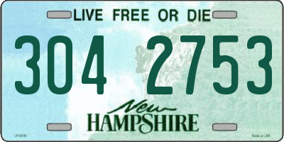 NH license plate 3042753