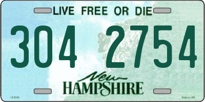 NH license plate 3042754