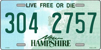 NH license plate 3042757