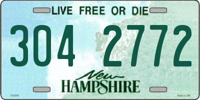 NH license plate 3042772