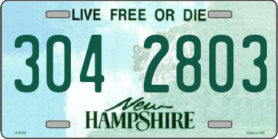 NH license plate 3042803