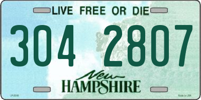 NH license plate 3042807