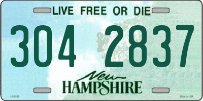 NH license plate 3042837