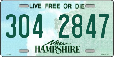 NH license plate 3042847