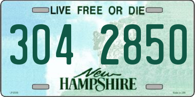 NH license plate 3042850