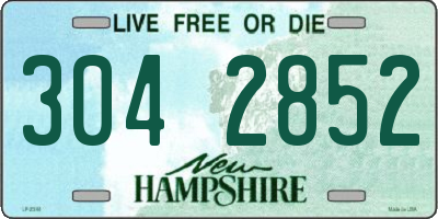 NH license plate 3042852