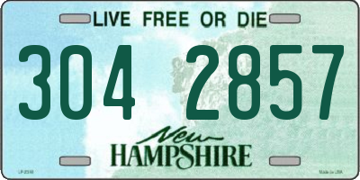 NH license plate 3042857