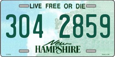 NH license plate 3042859