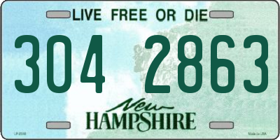 NH license plate 3042863