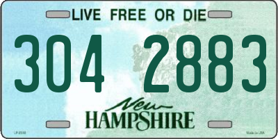 NH license plate 3042883