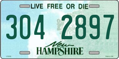 NH license plate 3042897