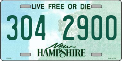 NH license plate 3042900