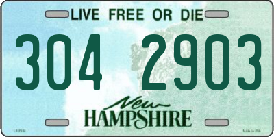 NH license plate 3042903