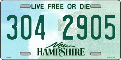 NH license plate 3042905