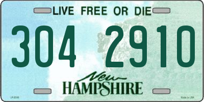 NH license plate 3042910