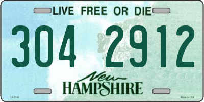 NH license plate 3042912