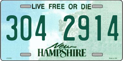 NH license plate 3042914