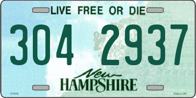 NH license plate 3042937