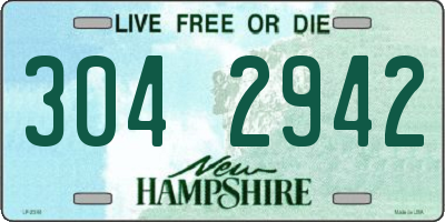 NH license plate 3042942