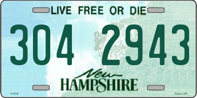 NH license plate 3042943