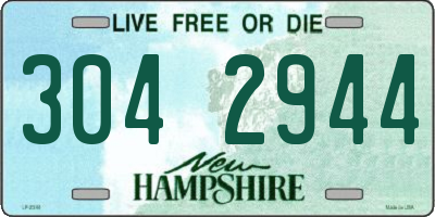 NH license plate 3042944