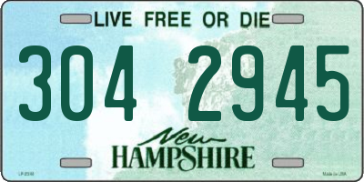 NH license plate 3042945